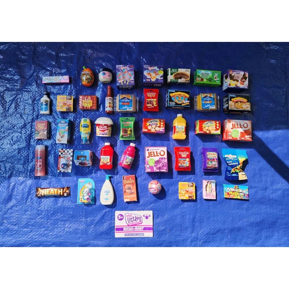 Shopkins Real Littles Grocery Store Brand Anthropomorphic Foods Lot Of 43
